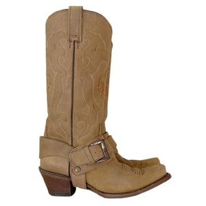 RUDEL BROWN LEATHER COUNTRY WESTERN SHOES COWBOY BOOTS SZ 6 E